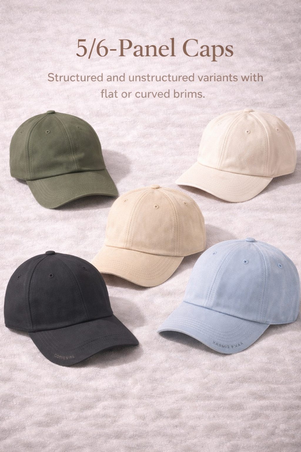5/6-Panel Caps